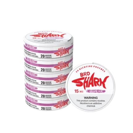 BROSHARK Grape Ice Nicotine Pouches - BROSHARK Grape Ice nicotine pouches in Canada gallery image 2