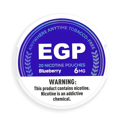 EGP Blueberry Nicotine Pouches - EGP Blueberry nicotine pouches in Canada product image